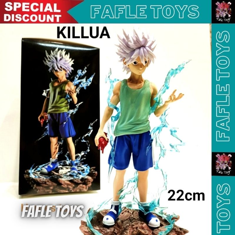 Gooyeh Killua Zoldyck Figurine Anime Action Figurines PVC Statue Modèle Ornement Bureau Décorations Anniversaire Cadeau De Noël 18 Cm
