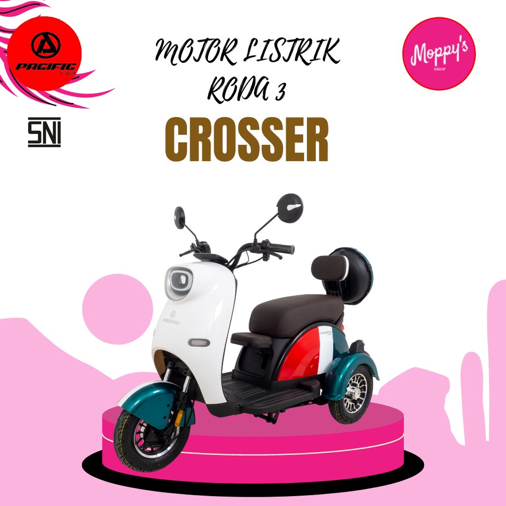 Jual Sepeda Motor Listrik Roda Tiga CROSSER By Pacific | Shopee Indonesia