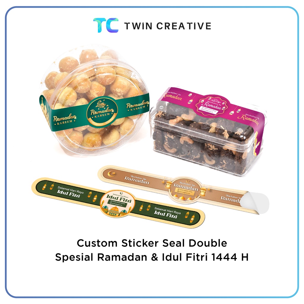 Jual Cetak Sticker Double Seal Label Toples Kue Lebaran Stiker Usaha