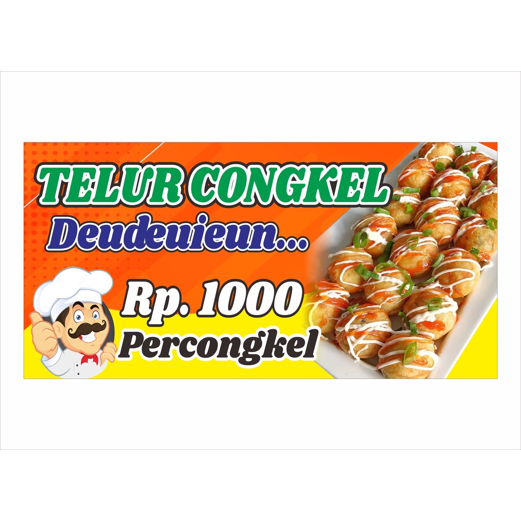 Jual Spanduk Telur Congkel Telor Congkel 100x50 Shopee Indonesia