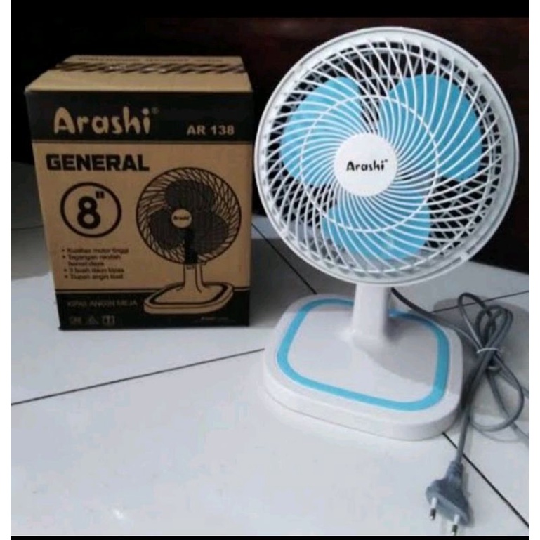 Jual KIPAS ANGIN DUDUK MEJA Desk FAN ARASHI ( 8 Inch ) dan 10Inch ...