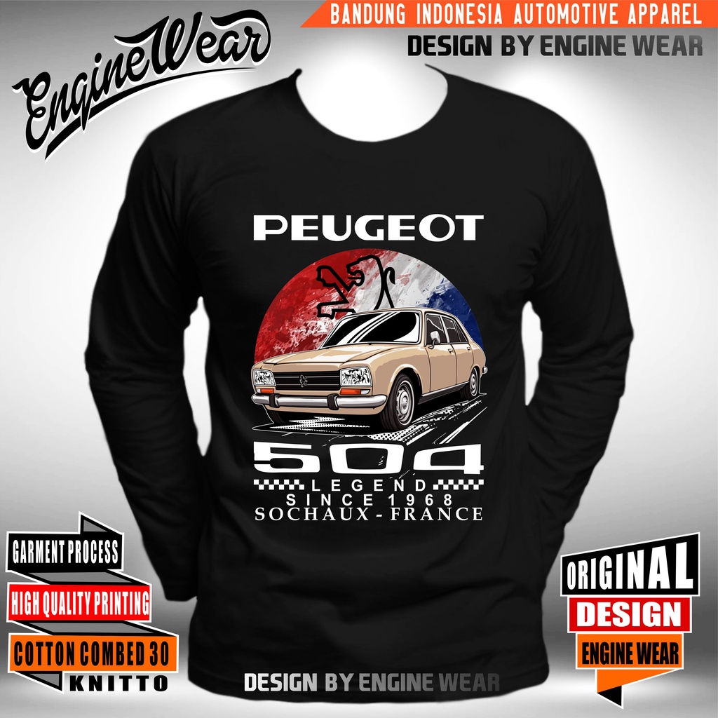 Jual kaos peugeot 504 tshirt peugoet 504 baju mobil klasik france cok ...
