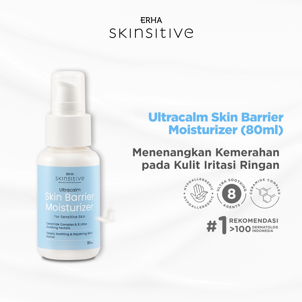 Jual ERHA Skinsitive Ultracalm Skin Barrier Moisturizer 80ml Pelembap