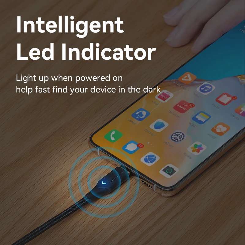 Vention Kabel Data Type-C Charging Power Delivery PD V Light LED Series