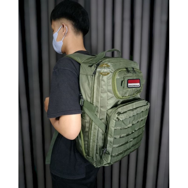 Jual Tas ransel army hijau tni model jatah tas ransel pria tas punggung ...