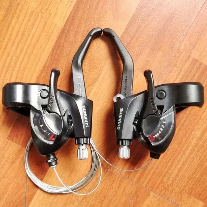 Jual Shifter Handle Rem Shimano 7 Speed Brifter Shimano ST EF41 3x7 Speed Shopee Indonesia