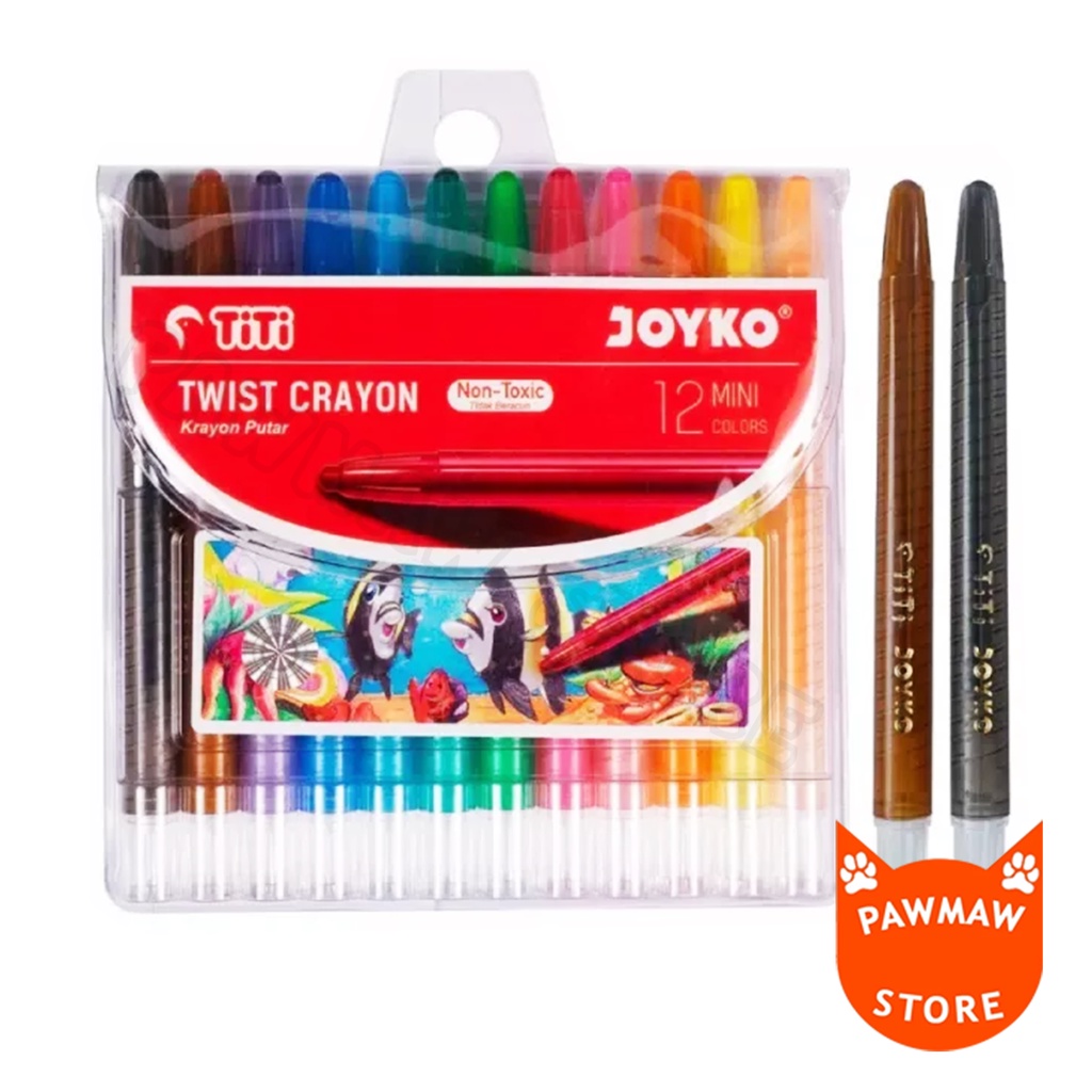 Jual Crayon Putar 12 Warna Kecil Joyko Shopee Indonesia