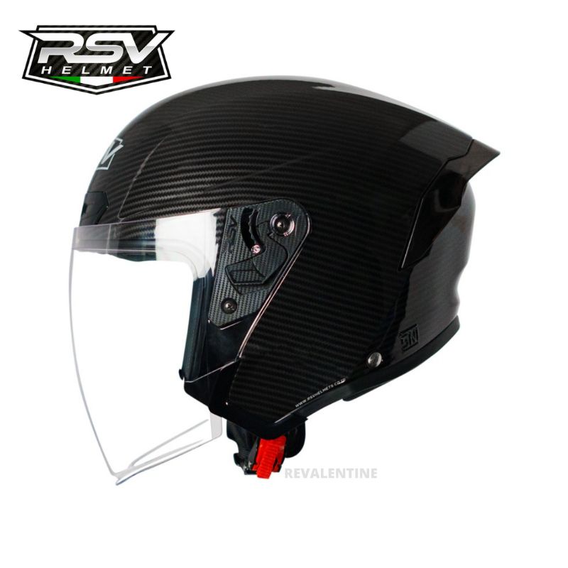 Jual RSV WINDTAIL CARBON ORIGINAL Helm Half Face Wind Tail Motif