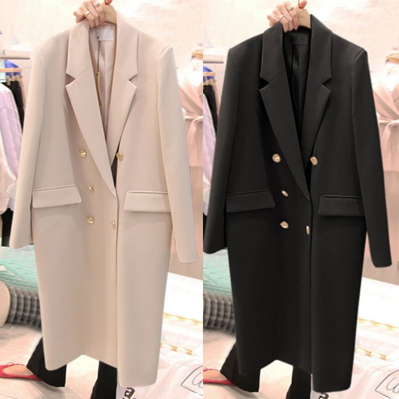 Jual Jas Wanita Long Coat Blazer Koreaan Style Cowo Musim Dingin Hangat Shopee Indonesia