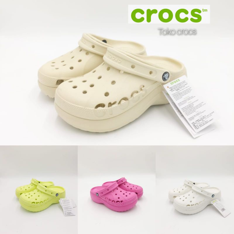Jual Sandal wanita Crocs Classic Platform clog baya / Crocs platform Baya Clog Shopee Indonesia
