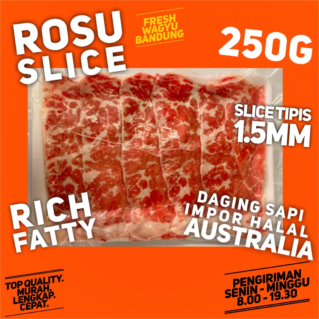 Jual Rosu Beef Slice Chuck Crest Daging Sapi Slice Halal Impor Aus