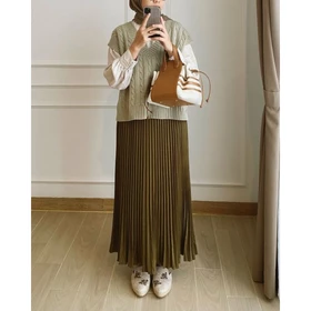 TUKUBUU Ayu Rok Plisket Rok Plisket Premium Rok Plisket Panjang Formal Casual