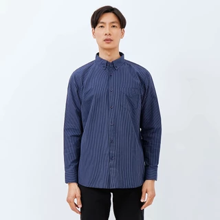 M231 Kemeja Pria Stripe Panjang Navy 2635