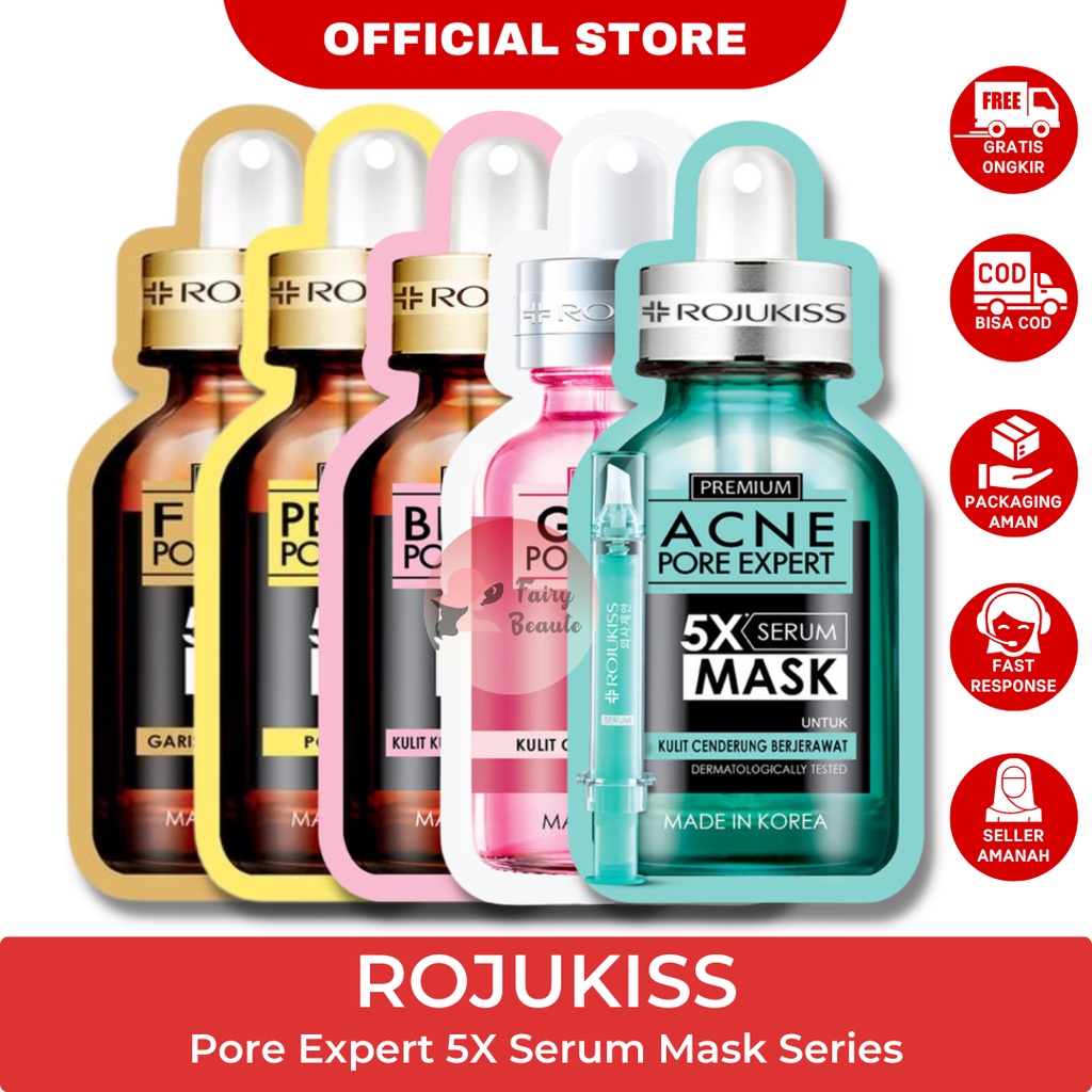 Jual Rojukiss Pore Expert 5X Serum Sheet Mask 25ml Firm Perfect Masker ...