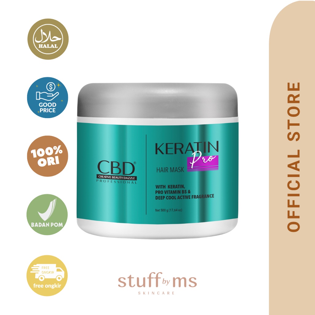 Jual CBD KERATIN Pro TREATMENT HAIR MASK 500ML | Shopee Indonesia