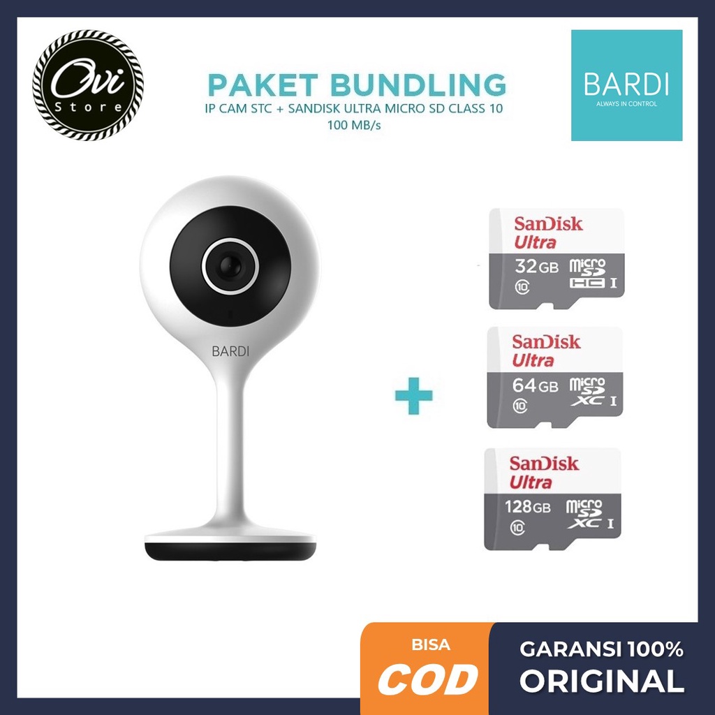 Jual BARDI CCTV Indoor Static STC Smart IP Camera Wifi + Micro SD