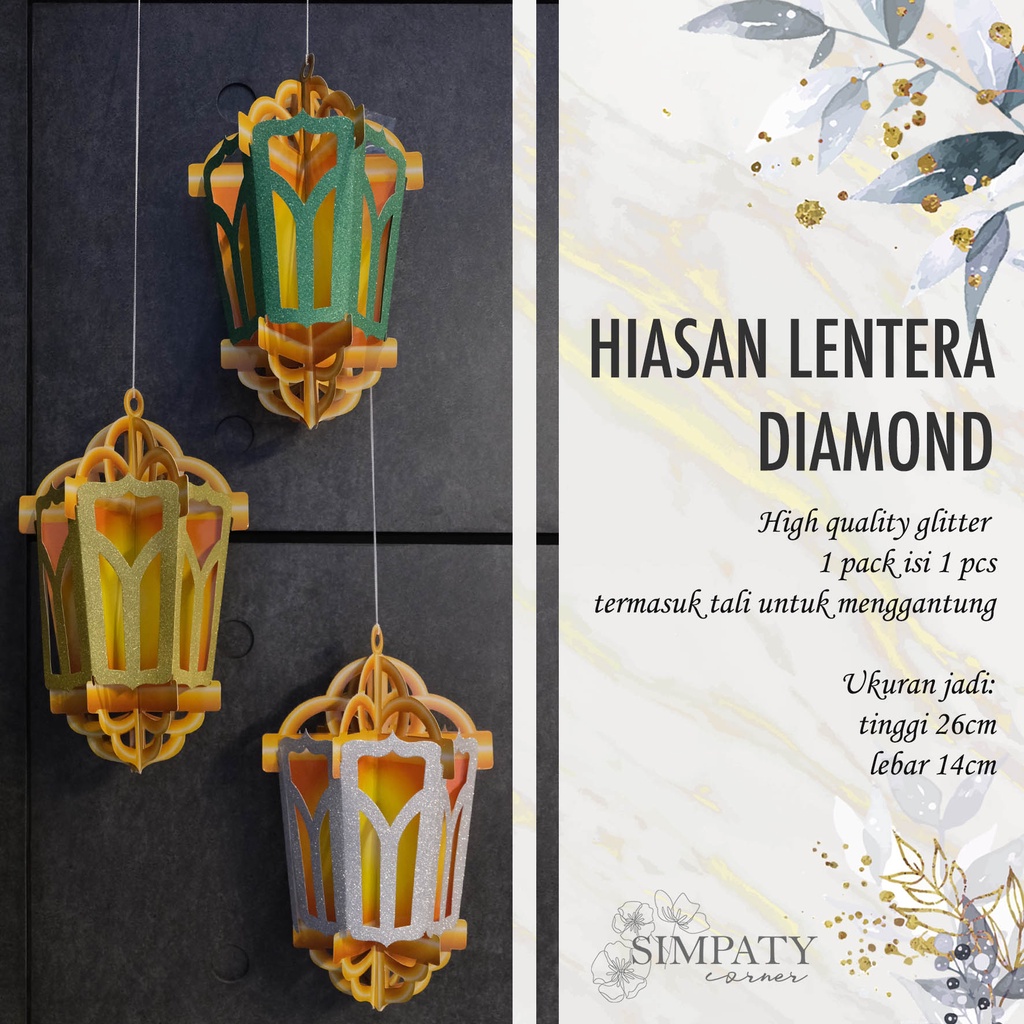 Hiasan Ramadhan Lebaran Ulang Tahun | Gantungan Lentera Diamond