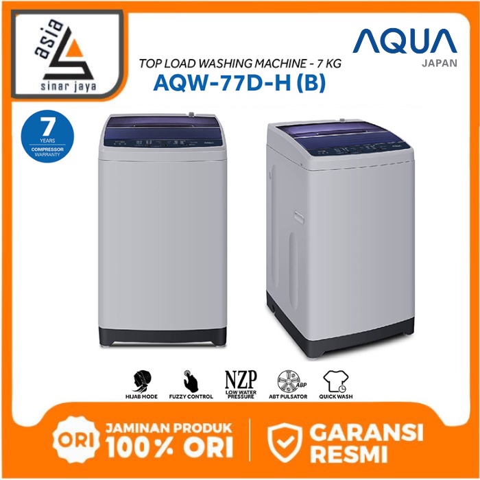 Jual AQUA Elektronik Mesin Cuci 1 Tabung 7KG AQW 77D H (B) Top Load ...