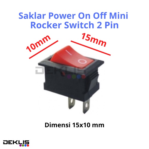 Jual Saklar Power ON/OFF Rocker Switch 2 Pin 15x10 mm | Shopee Indonesia