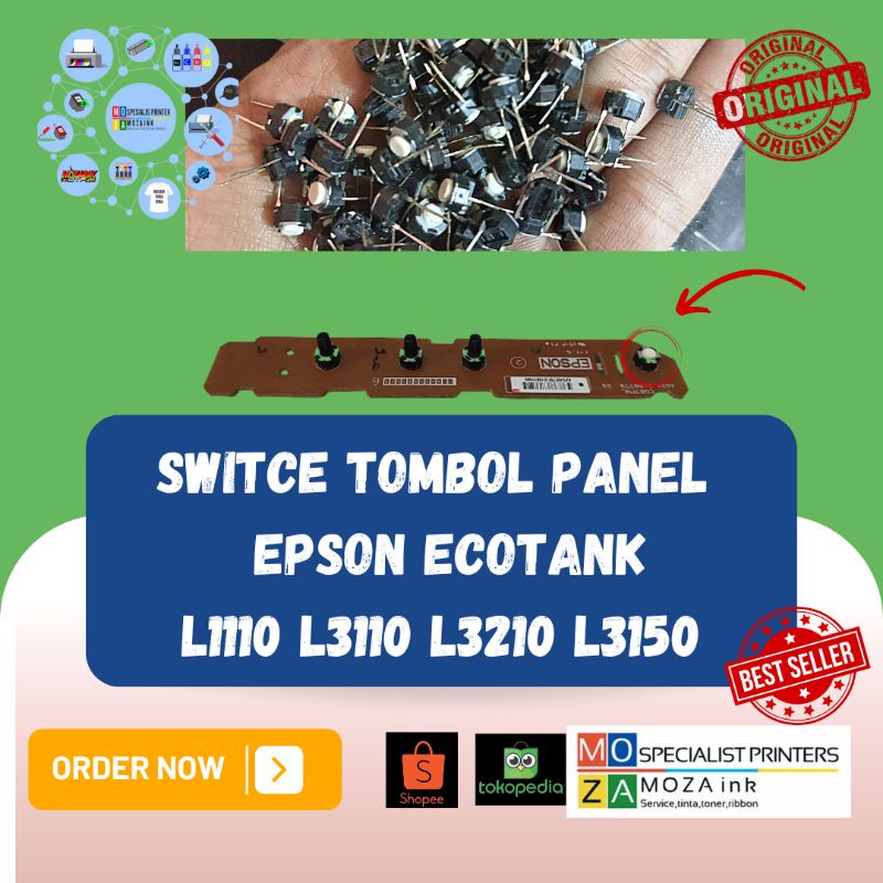 Jual Switch Panel Tombol Epson Bulat Ecotank L1110 l3110 L3150 L3210 ...