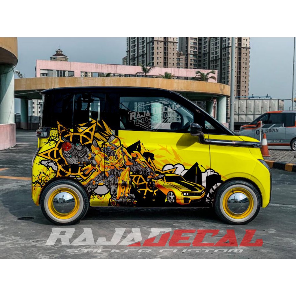 Jual Decal Sticker Striping Mobil Wuling Air EV Motif Design Bumblebee ...