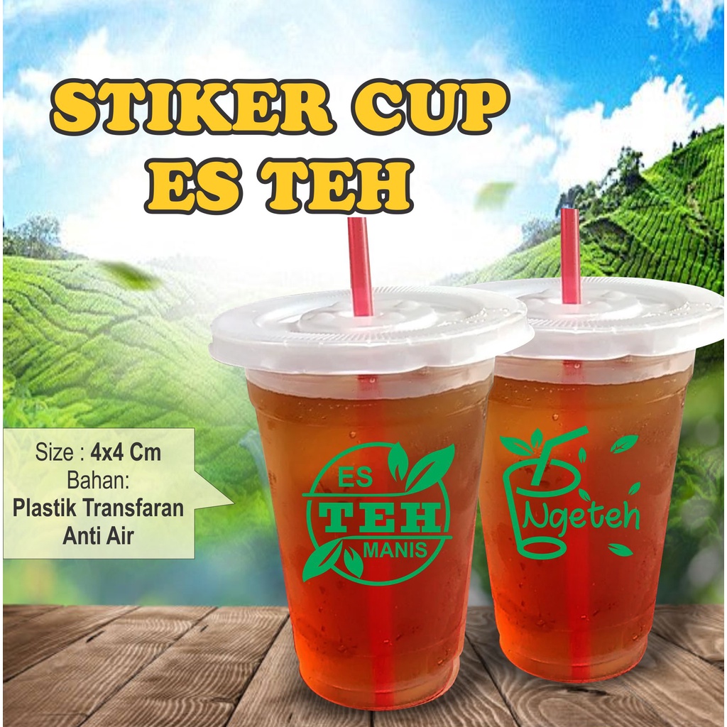 Jual Stiker Cup Es Teh Isi 100 Shopee Indonesia 6184