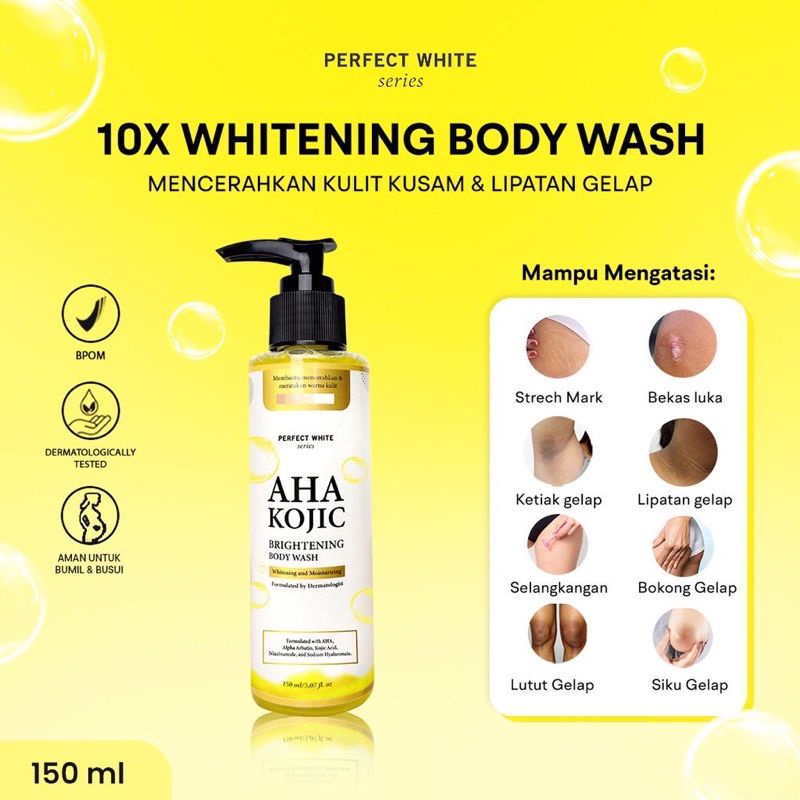 Jual AHA KOJIC BRIGHTENING BODYWASH 150ML Shopee Indonesia