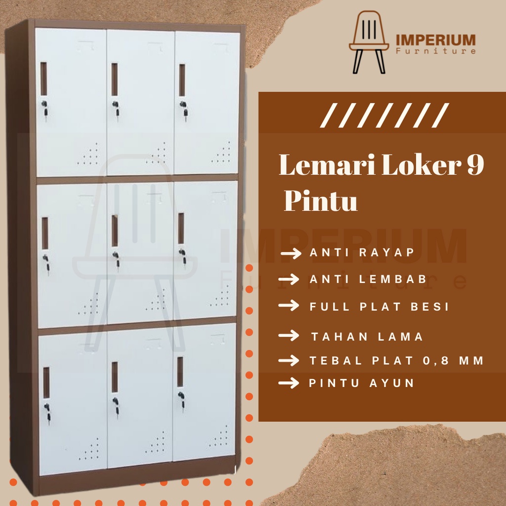 Jual Lemari Loker / Loker Besi / Loker 9 Pintu / Lemari Locker / Locker ...