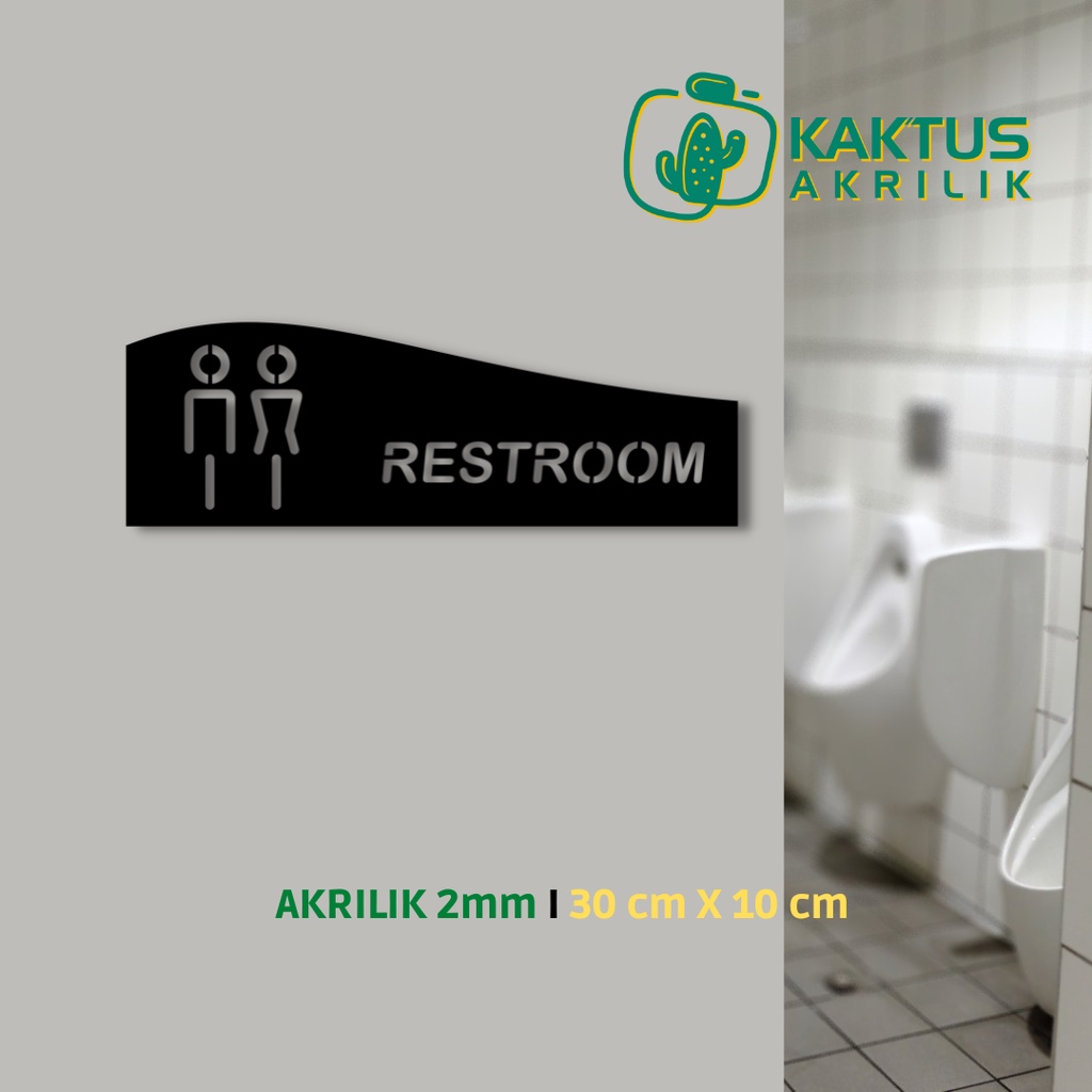 Jual PAPAN NAMA TANDA TOILET AKRILIK HITAM 2mm I 30cm X 10 cm | Shopee ...