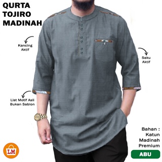 ZAVIR ABU TUA SERIES ORIGINAL BY KATSAE - kaos Koko polos Kurta pakistan  pria Dewasa Kerah v neck nek longline