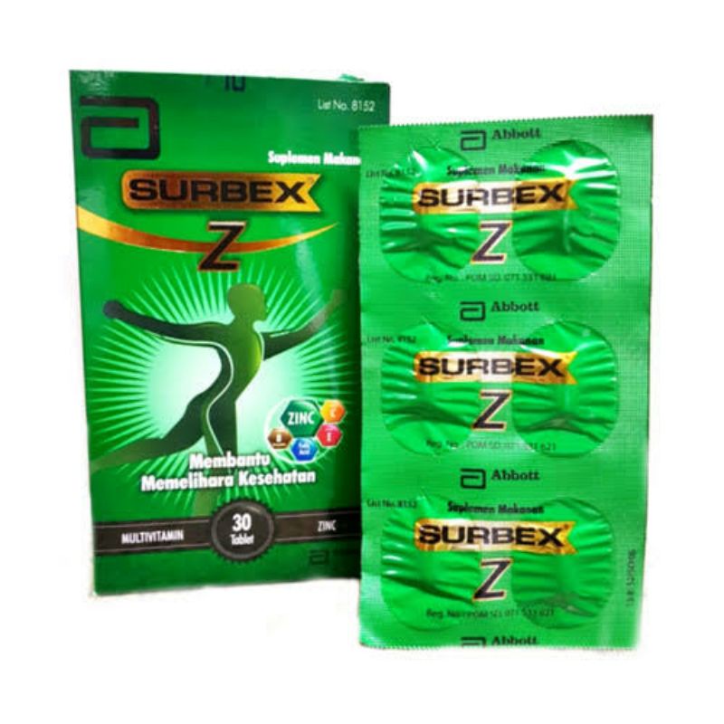 Jual Surbex Z Box Isi 30 Tablet - Multivitamin Lengkap Dan Zinc ...