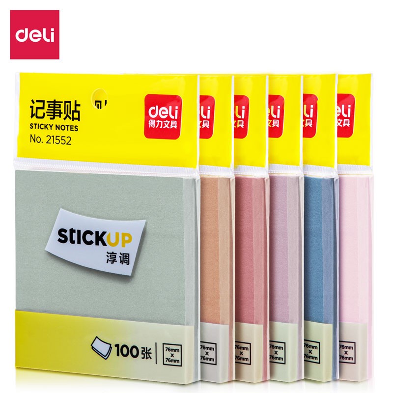 Jual DelI Sticky Notes 3x3 100 Lembar Berwarna / Sticky Notes Lucu ...