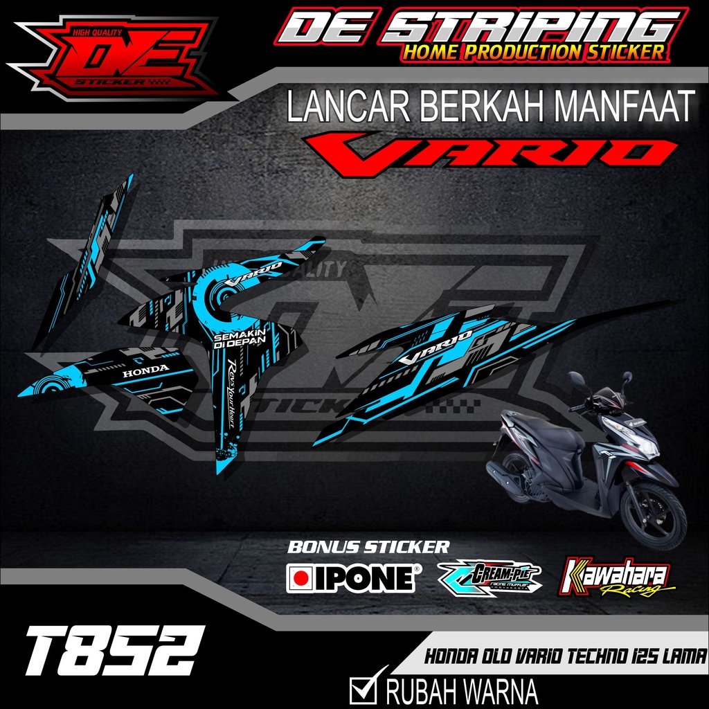 Jual Striping Stiker Motor Vario Techno 125 Old Semifull Keren Motif