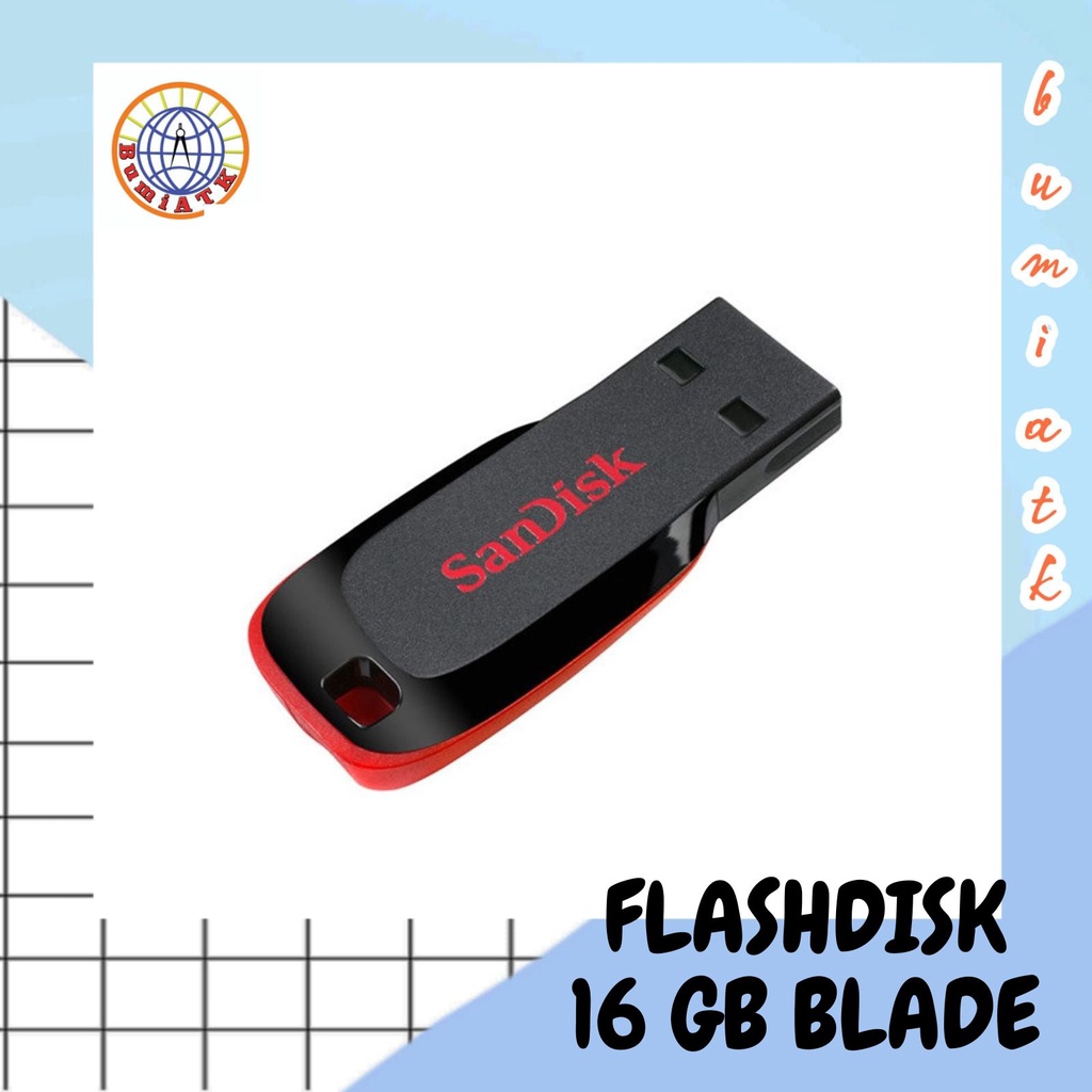 Jual FLASHDISK USB BLADE 16GB / SANDISK FLASHDISK CRUZER BLADE 16GB ...