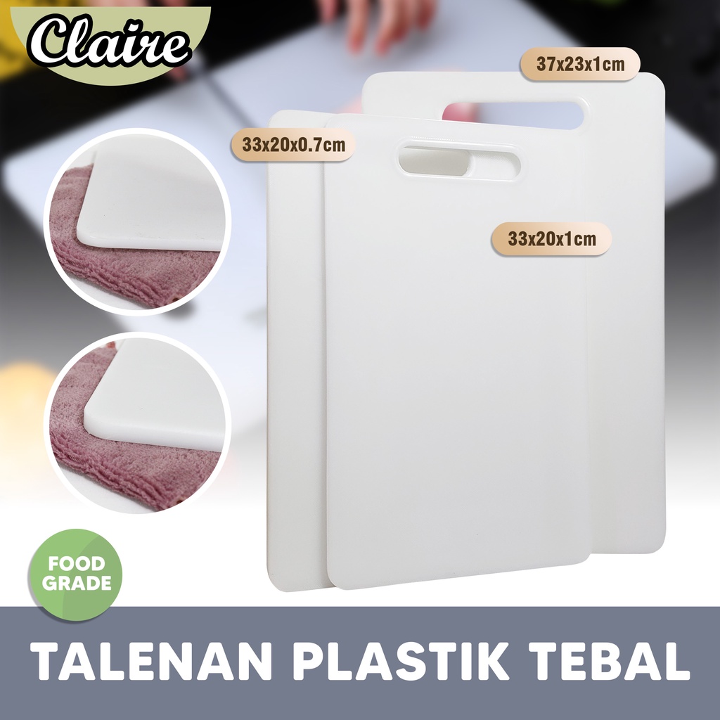 Jual Talenan Plastik Foodgrade / Cutting Board Tebal Putih / Talenan