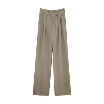 Loose Pants Celana Kantor Wanita Celana Kulot Formal Wanita Katun Polyester Ypd.Id