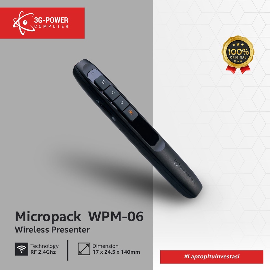 Jual Micropack WPM06 Pointer Lite Wireless Presenter Pocket Pointer Shopee Indonesia