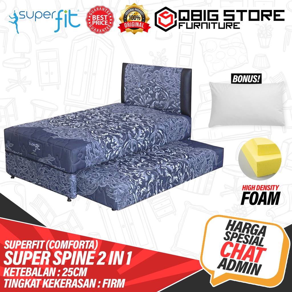 Jual Comforta SuperFit Spring bed 2in1 (Full Set) | Shopee Indonesia