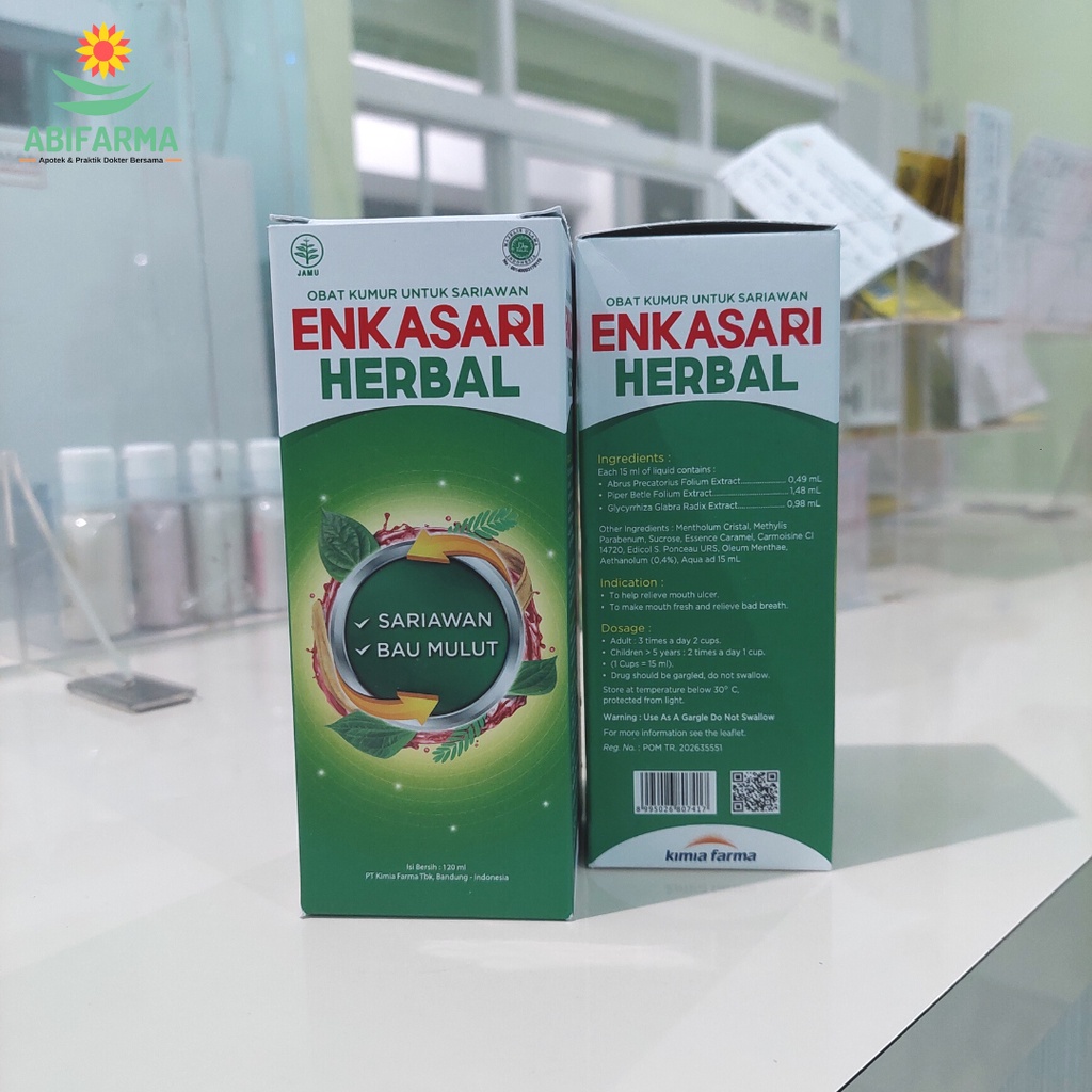 Jual Enkasari Herbal 120ml / Obat Bau Mulut Dan Sariawan | Shopee Indonesia