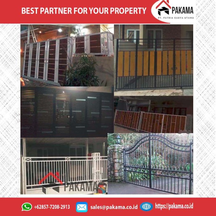 Jual Pagar Rumah Minimalis Besi Hollow Galvanis | Shopee Indonesia