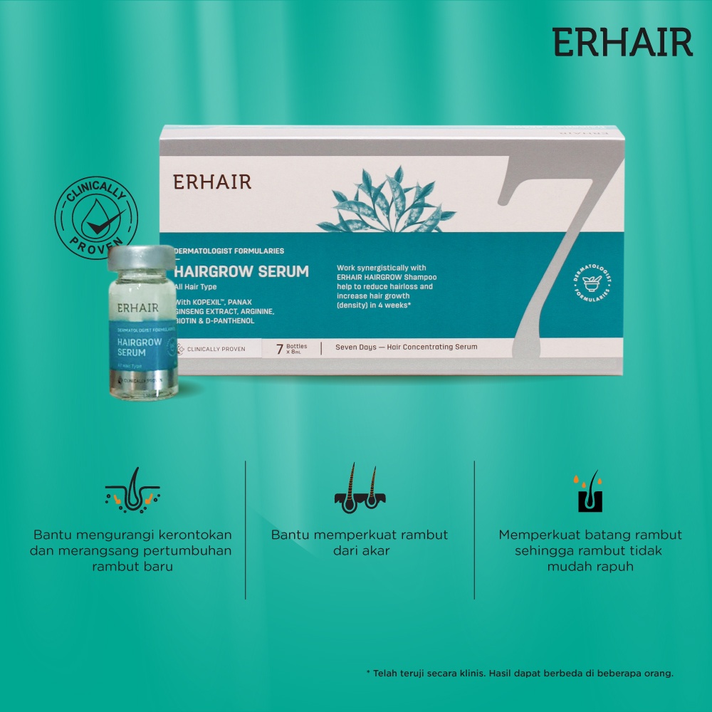 Jual ERHA ERHAIR HAIRGROW SERUM HAIR GROW PERTUMBUHAN KESUBURAN AKAR ...