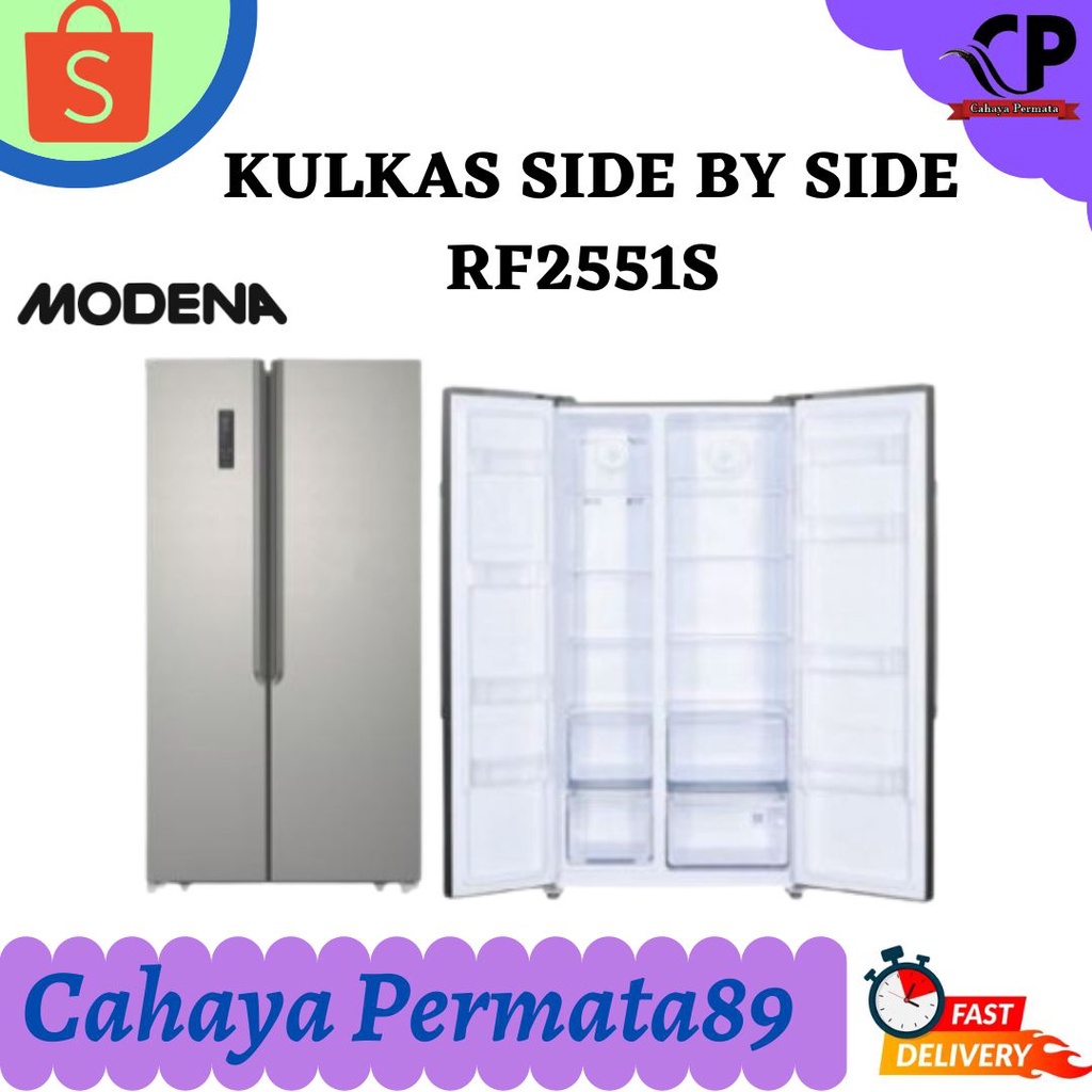 Jual Modena Refrigerator ALLEGRA RF2551S Kulkas Side by Side GC ...