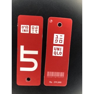 Jual Hangtag label uniqlo merah label tag uniqlo merah name tag uniqlo ...