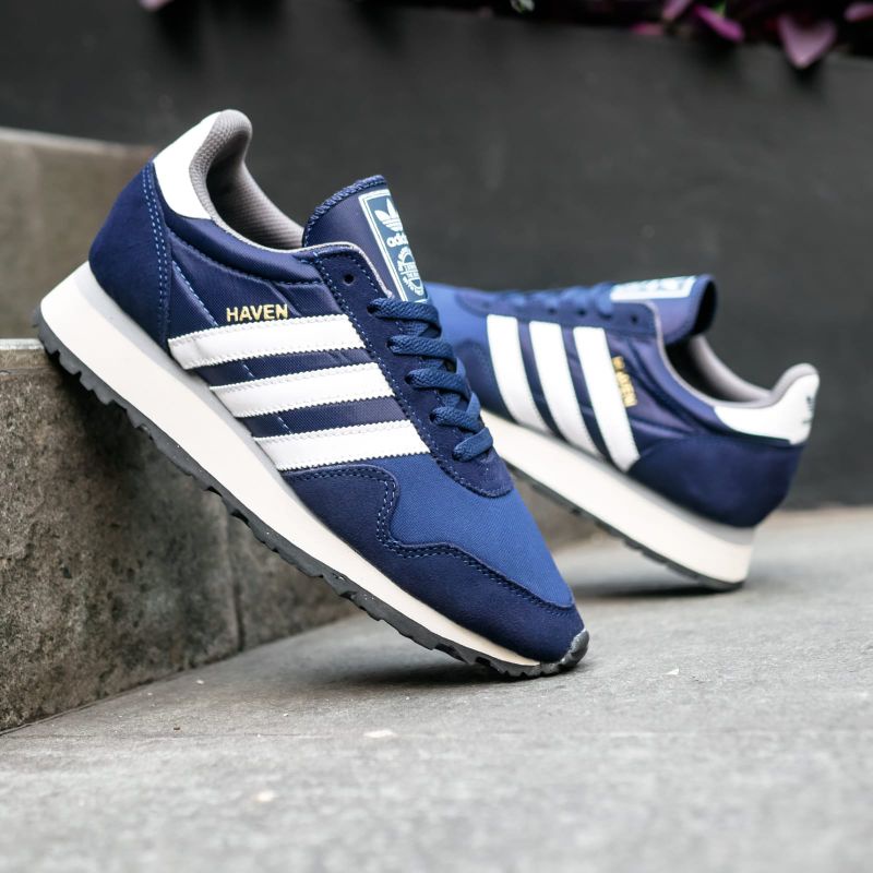 Jual Adidas Haven Navy White Original OEM Sneakers Pria Shopee Indonesia