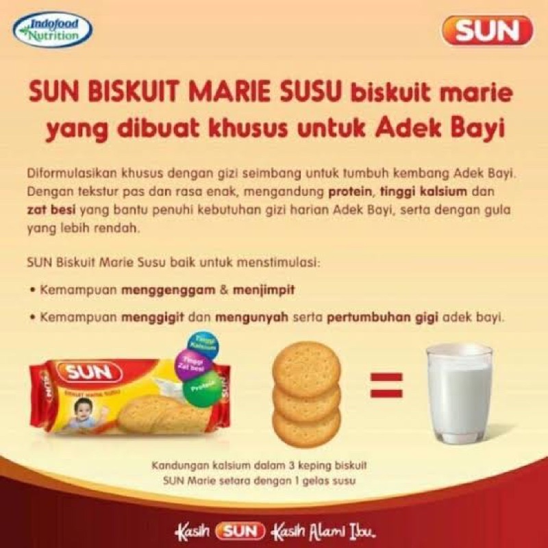 Jual SUN MARIE SUSU BISKUIT 80gr & 150gr / BISKUIT MARIE BAYI / MPASI ...