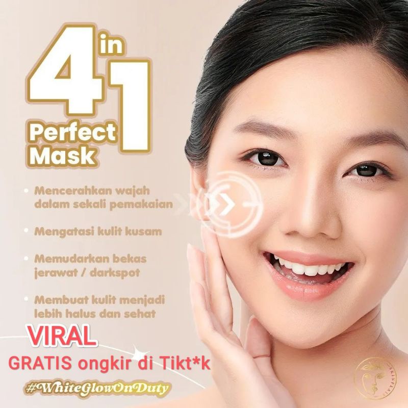 Jual Skinflair White Glow Perfect Mask Masker Wajah Masker Pemutih