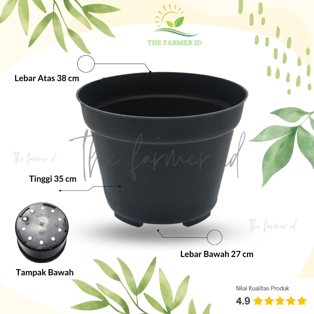 Jual Pot Simba 40 - Pot Bunga 40 cm | Shopee Indonesia
