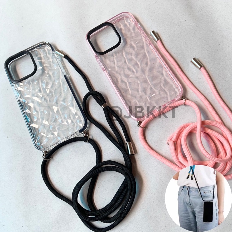 Jual LANYARD DIAMOND SLING CASE ANTI KNOCK IPHONE 16 PRO MAX 15 14 13