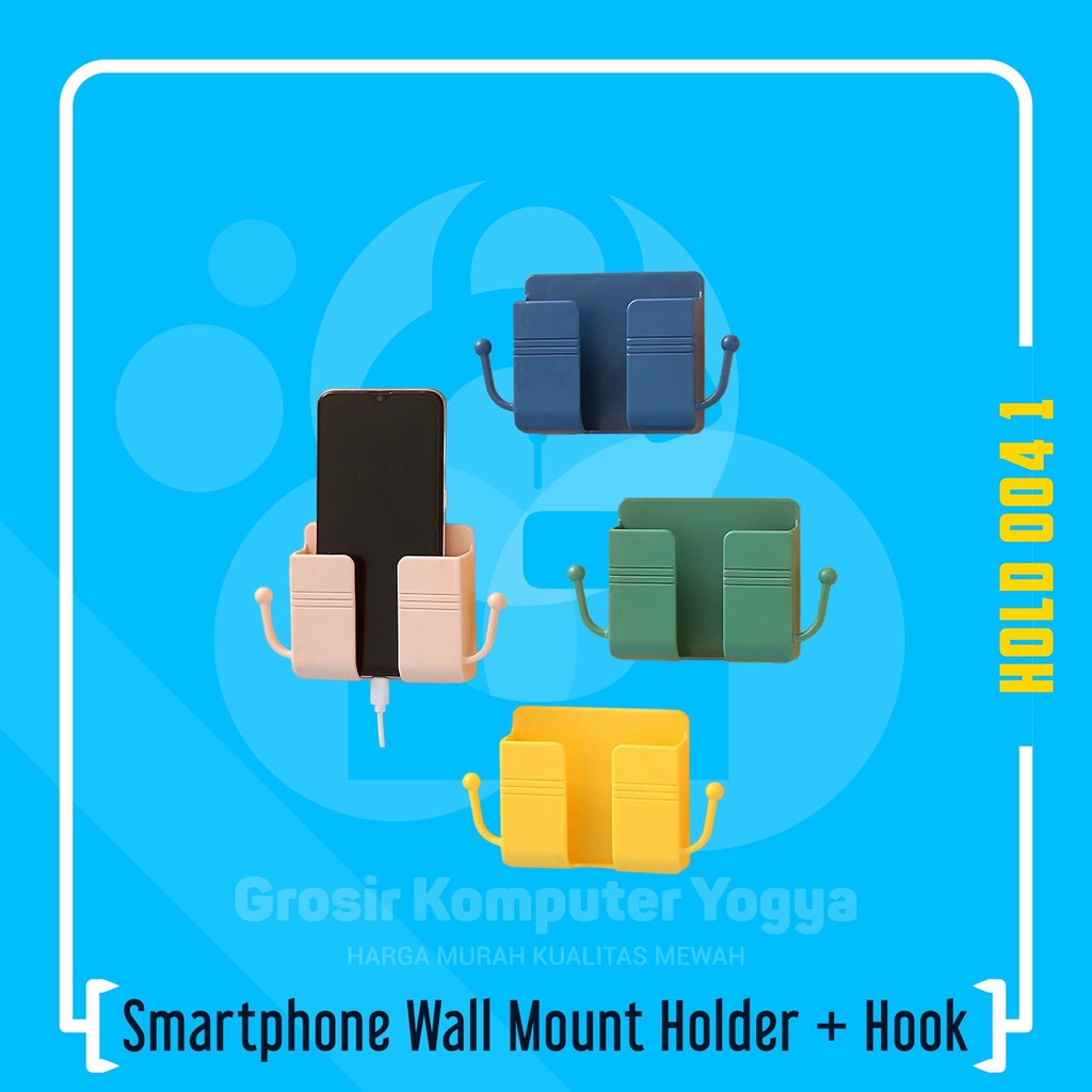 Jual Smartphone Wall Mount Holder + Hook Tempat HP Remote Dinding