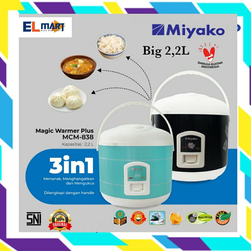 Jual Miyako magic com 3in1 besar 2,2L MCM 838 - MCM838 2.2 Liter ...